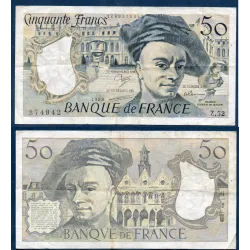 50 Francs Quentin, TB, 1988 Billet de la banque de France