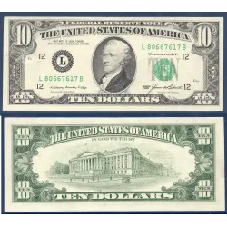 Etats Unis P.476, TTB San Francisco Billet de 10 Dollars 1985 Série L