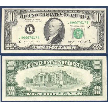 Etats Unis P.476, TTB San Francisco Billet de 10 Dollars 1985 Série L