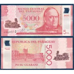 Paraguay P.234a, TTB, Billet de 5000 Guaranies 2011 Antonio Lopez