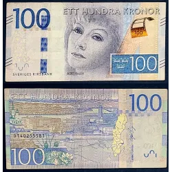 Suède P.71b, TTB Billet de 100 Kronor 2016 ND Greta Garbo