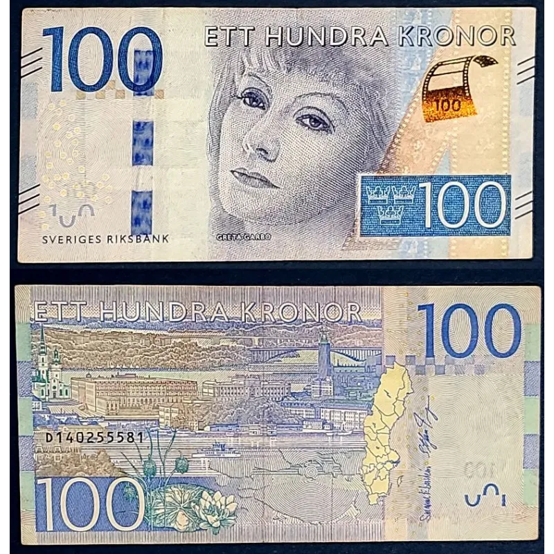 Suède P.71b, TTB Billet de 100 Kronor 2016 ND Greta Garbo