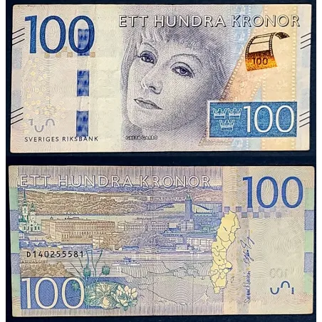 Suède P.71b, TTB Billet de 100 Kronor 2016 ND Greta Garbo