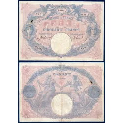 50 Francs Bleu et Rose TB 7.9.1914 Billet de la banque de France