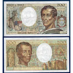 200 Francs Montesquieu, TTB, 1984 Billet de la banque de France