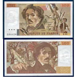 100 Francs Delacroix, TTB, 1985 Billet de la banque de France