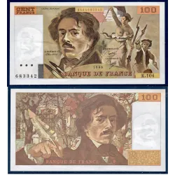 100 Francs Delacroix, TTB, 1986 Billet de la banque de France