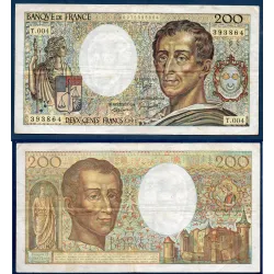 200 Francs Montesquieu, TB, 1981 Billet de la banque de France