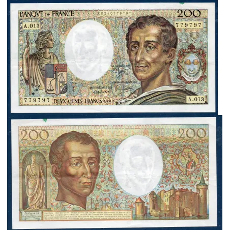 200 Francs Montesquieu, TTB, 1982 Billet de la banque de France