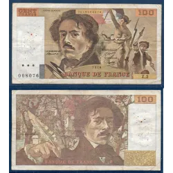 100 Francs Delacroix, B, 1978 Billet de la banque de France