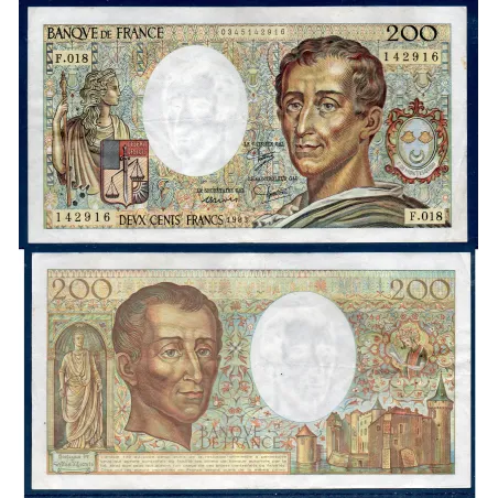 200 Francs Montesquieu, TTB, 1983 Billet de la banque de France