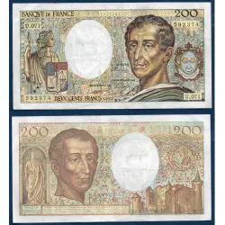 200 francs Montesquieu, TTB, 1989 Billet de la banque de France