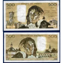 500 Francs Pascal, TTB, 2.1.1969 Billet de la banque de France