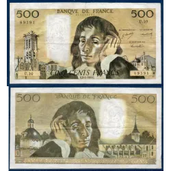 500 Francs Pascal, TB, 2.1.1969 Billet de la banque de France