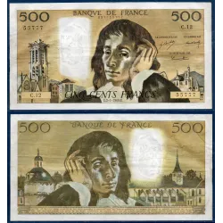 500 Francs Pascal, TB+, 2.1.1969 Billet de la banque de France