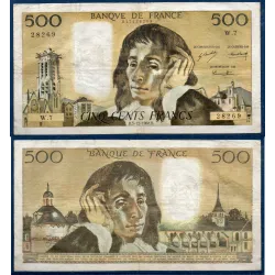 500 Francs Pascal, TB, 5.12.1968 Billet de la banque de France