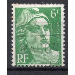 Timbre Yvert No 884b méches croisées variété de poinçon oblitéré marianne de Gandon