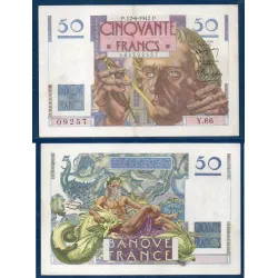 50F Le verrier, TTB, 12.6.1947 Billet de la banque de France