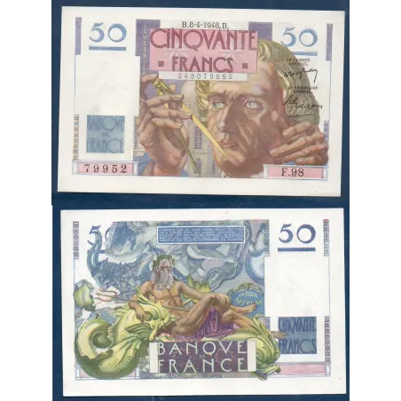 50F Le Verrier, Sup, 2.10.1947 Billet de la banque de France