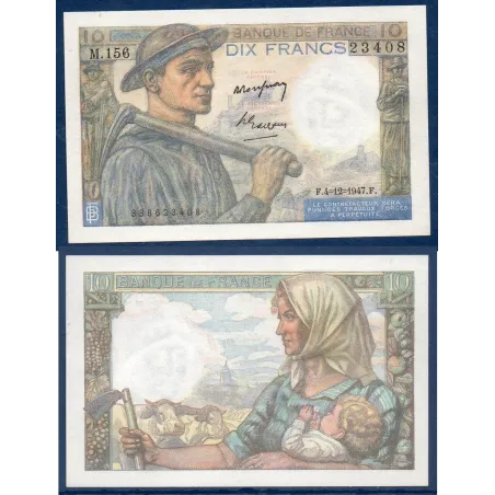 10 Francs Mineur, Spl, 4.12.1947 Billet de la banque de France