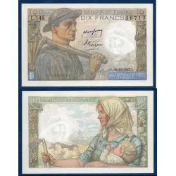 10 Francs Mineur, Spl, 30.10.1947 Billet de la banque de France