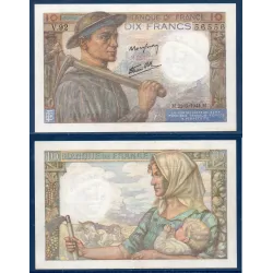 10 Francs Mineur, Spl, 22.6.1944 Billet de la banque de France