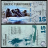 Arctic territories, Billet de 15 polar dollars 2011 Morses