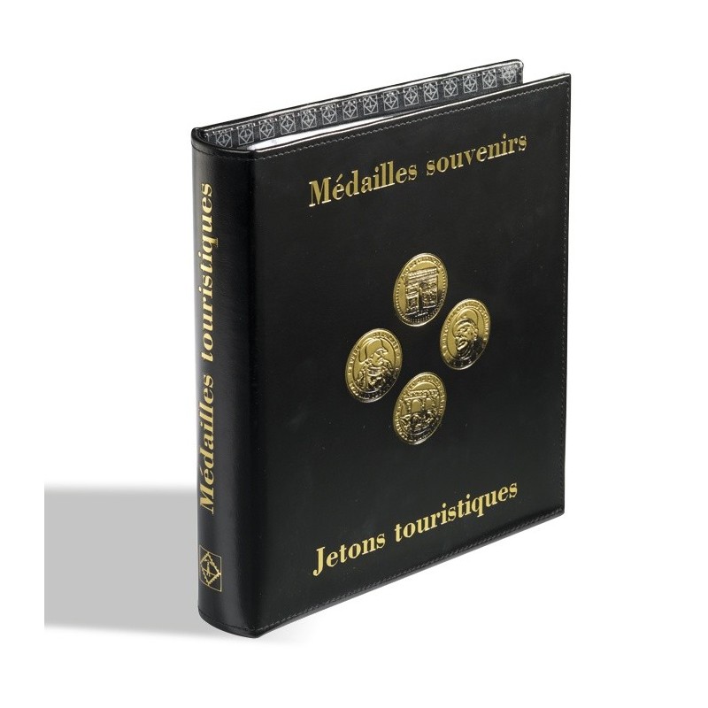 Classeur album noir + 20 feuilles numismatiques pour jetons medailles  monnaie de paris