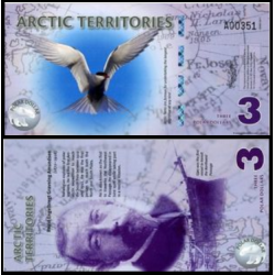 Arctic territories, Billet de 3 polar dollars 2011 Sterne