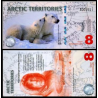 Arctic territories, Billet de 8 polar dollars 2011 Ours