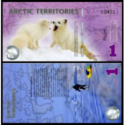 Arctic territories, Billet de 1 polar dollar 2012 renard