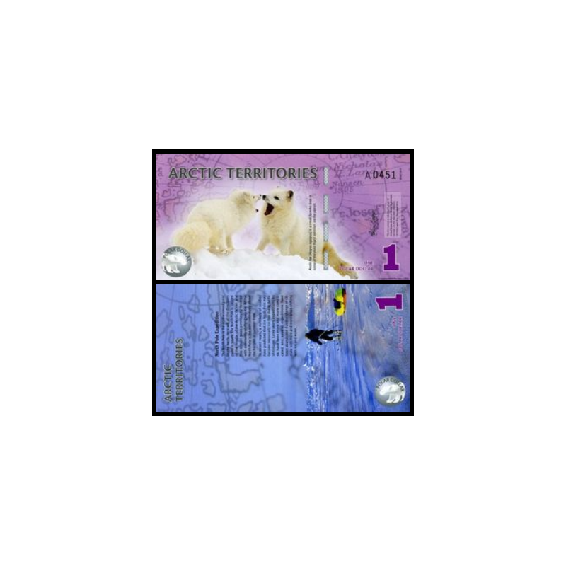 Arctic territories, Billet de 1 polar dollar 2012 renard