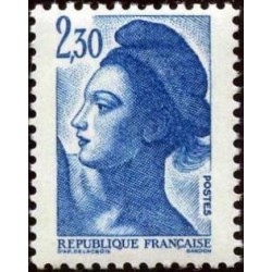 Timbre Yvert No 2189a sans phosphore variété type marianne Liberté 2.30fr bleu