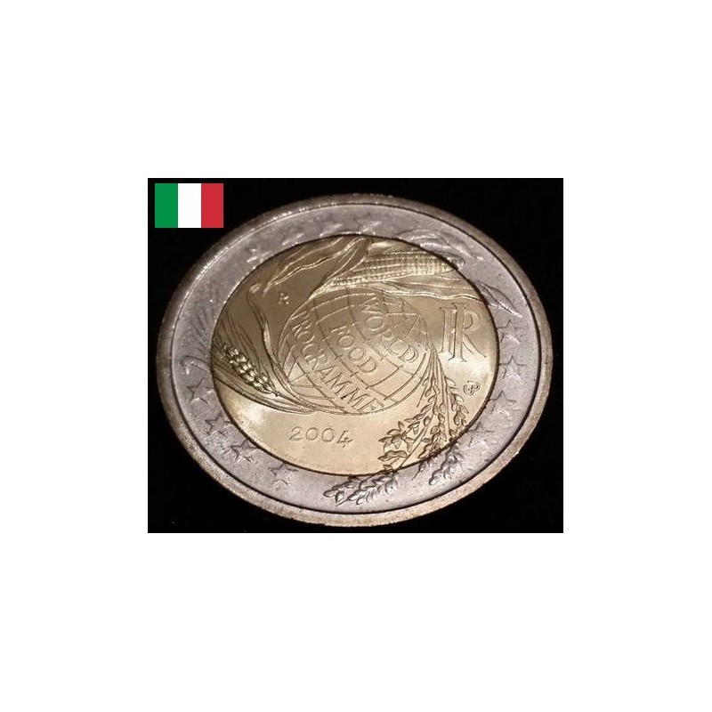 Pièce 2 euros Italie 2004 programme alimentaire