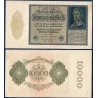 Allemagne P.72, TTB Billet de 10000 Mark 1922 portrait