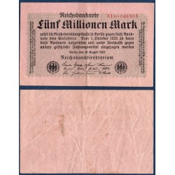 Allemagne P.105, TTB Billet de 5 millions de Mark 1923 papier rose