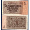 Allemagne P.174b, TB Billet de 2 Rentenmark 1937 8 chiffres