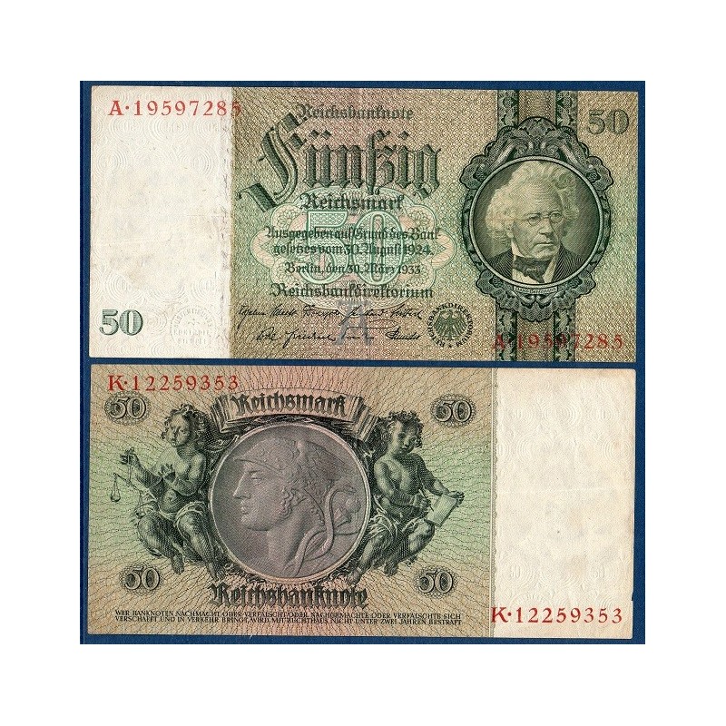 Allemagne P.182a, Billet de 50 Reichsmark 1922 Hansemann