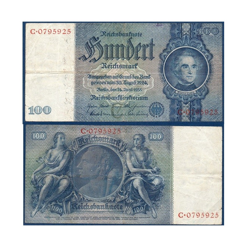 Allemagne P.183a, TTB Billet de 100 Reichsmark 1935 Liebig