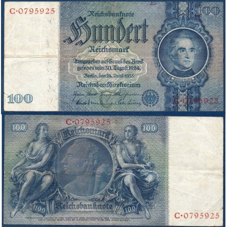 Allemagne P.183a, TTB Billet de 100 Reichsmark 1935 Liebig