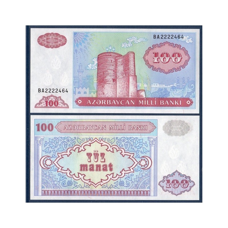 Azerbaïdjan P.18b, neuf Billet de 100 Manat 1993 pourpre tour