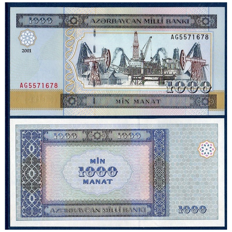 Azerbaïdjan P.23, neuf Billet de 1000 Manat 1993 industrie