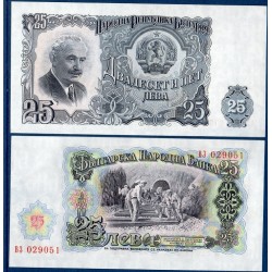 Bulgarie P.84, neuf Billet de 25 Leva 1951 gris Dimitrov