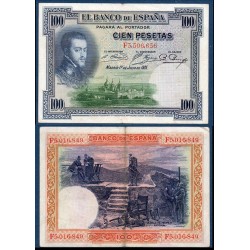 Espagne P.69c, TB Billet de 100 pesetas 1925-1936 Felipe II