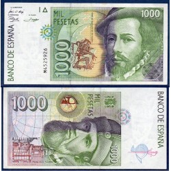 Espagne P.163, TTB Billet de 1000 pesetas 1992 Hernan Cortez