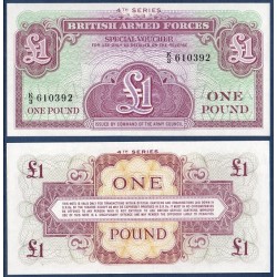 G.B. Armée P.M36a, neuf Billet de 1 Pound 1962 violet