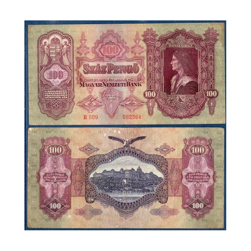 Hongrie P.98, TTB Billet de 100 Pengo 1930 roi Matyas