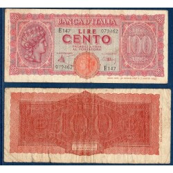 Italie P.75a, TB+ Billet de 100 Lire 1944 Italia