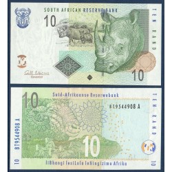 Afrique du sud P.128b, Neuf, Billet de 10 rand 2010 Afrikaner