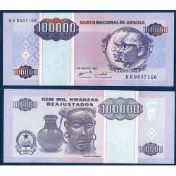 Angola P.139, Neuf, Billet de 100000 Kwanzas 1995 Masque